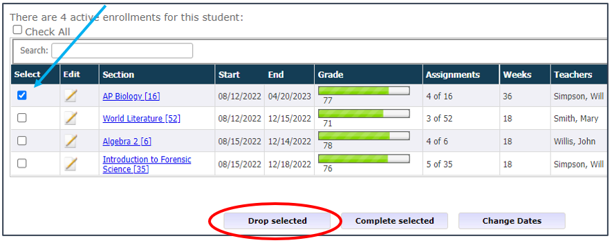 How to Drop a Student in Class+ – The Genius SIS Help Knowledge Base