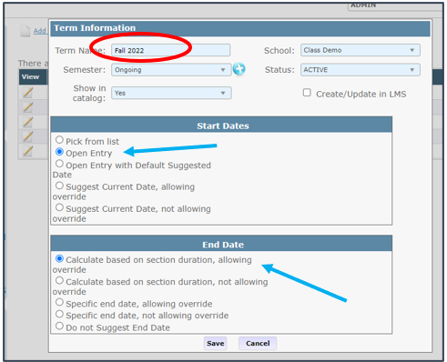 Configuring Term Start and End Dates in Class+ – The Genius SIS Help ...