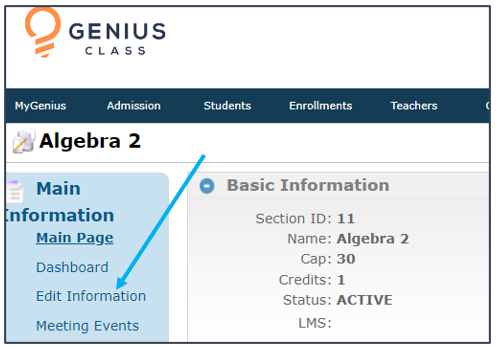 Configuring Section Start and End Dates in Class+ – The Genius SIS Help ...