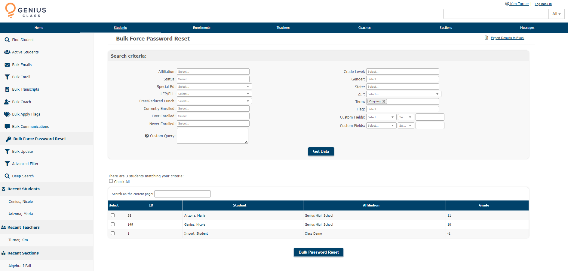 Students Tab in Class+ for Teachers – The Genius SIS Help Knowledge Base