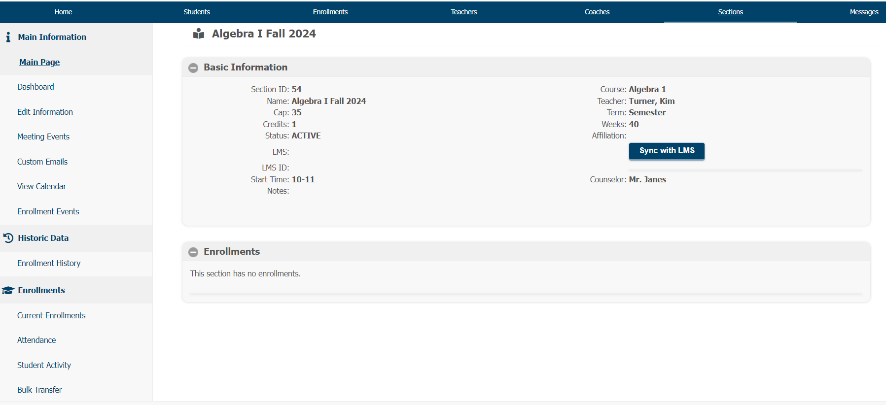Managing Sections in Class+ for Teachers – The Genius SIS Help ...