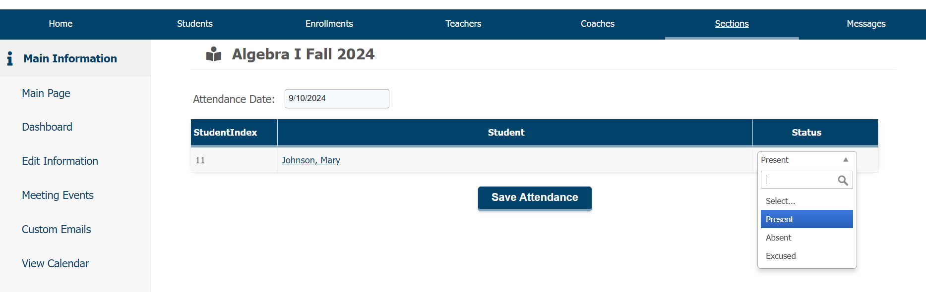 Managing Sections in Class+ for Teachers – The Genius SIS Help ...